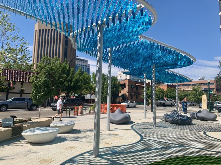 Skyriver shadow daytime underneath view Boise, Idaho